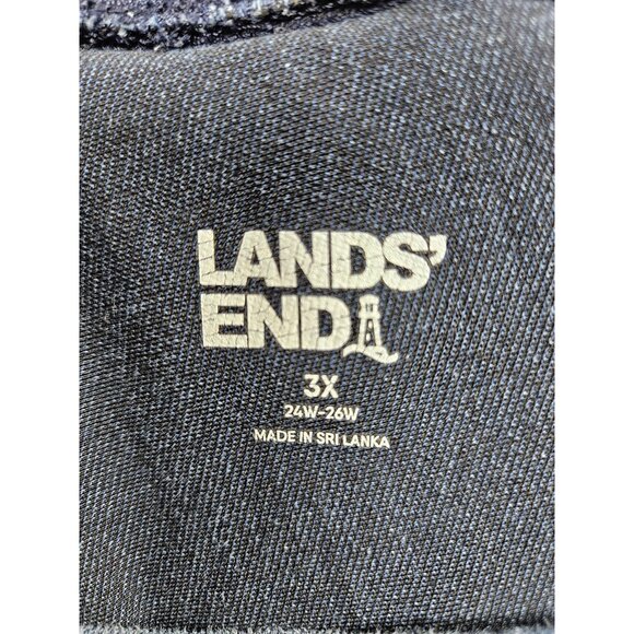 Lands End Pants Womens 3X (24W - 26W) Blue Pull On Stretch Denim Jeggings Plus - Picture 4 of 11